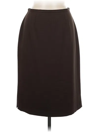 Pre-owned Caslon Formal Skirt In Brown