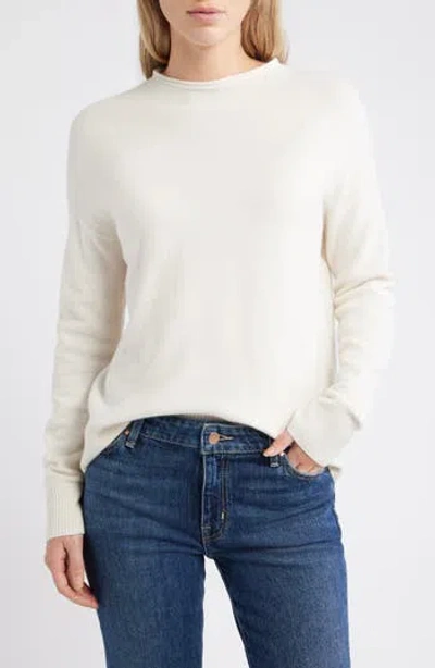Caslon ® Funnel Neck Sweater In White