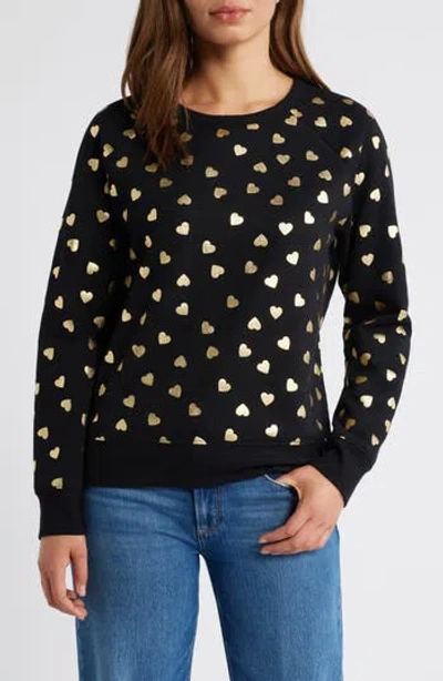 Caslon ® Heart Foil Print Graphic Sweatshirt