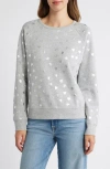 Caslon ® Heart Foil Print Graphic Sweatshirt In Gray
