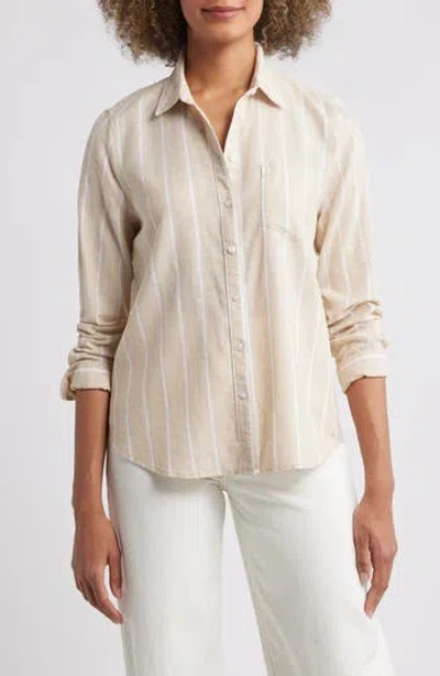 Caslon ® Linen Blend Button-up Shirt In Neutral