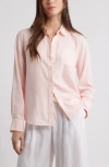 Caslon ® Linen Blend Button-up Shirt In Pink