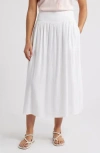Caslon Linen Midi Skirt In White