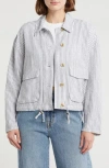 Caslon ® Linen Blend Utility Shirt Jacket