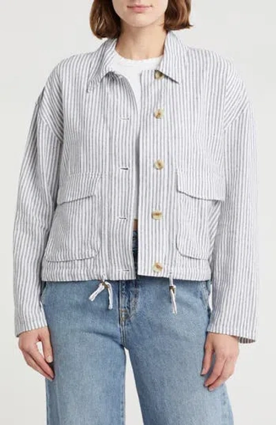 Caslon ® Linen Blend Utility Shirt Jacket