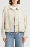 Caslon ® Linen Blend Utility Shirt Jacket