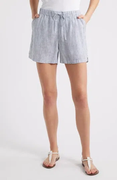 Caslon ® Linen Drawstring Shorts In Blue