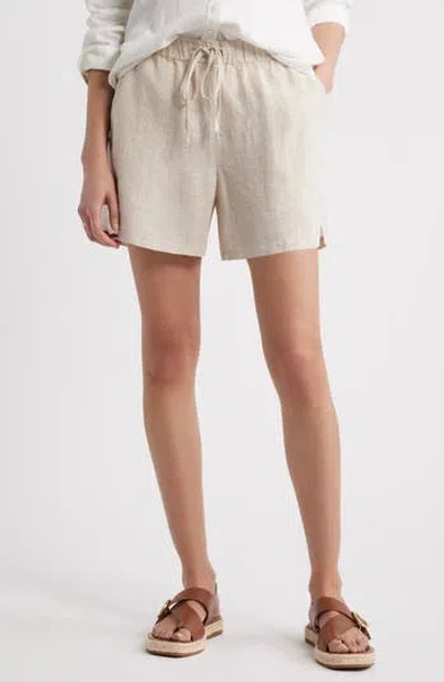 Caslon ® Linen Drawstring Shorts In Brown