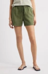 Caslon ® Linen Drawstring Shorts In Green