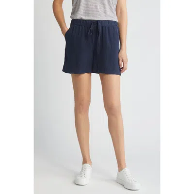 Caslon ® Linen Drawstring Shorts In Navy Blazer