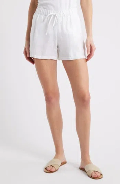 Caslon ® Linen Drawstring Shorts In White