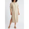 Caslon ® Linen Duster In Tan Oxford