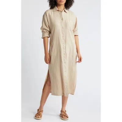 Caslon ® Linen Duster In Tan Oxford
