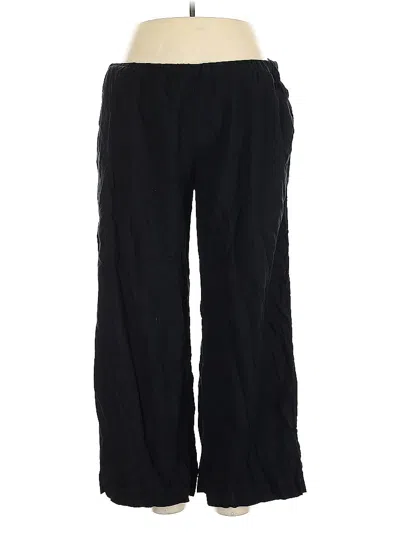 Pre-owned Caslon Linen Pants In Black