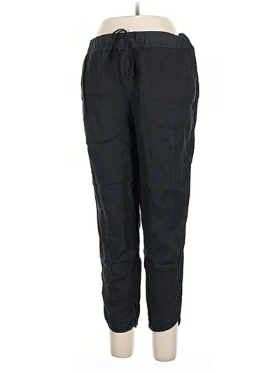 Pre-owned Caslon Linen Pants In Black