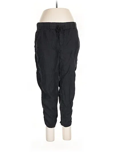 Pre-owned Caslon Linen Pants In Black