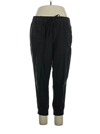 Pre-owned Caslon Linen Pants In Black