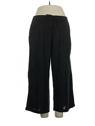 Pre-owned Caslon Linen Pants In Black
