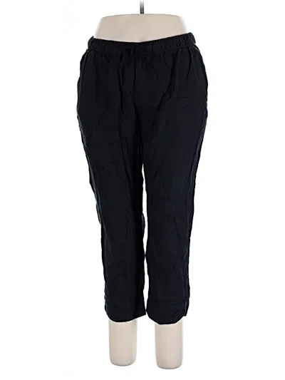 Pre-owned Caslon Linen Pants In Black