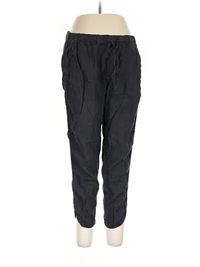 Pre-owned Caslon Linen Pants In Black