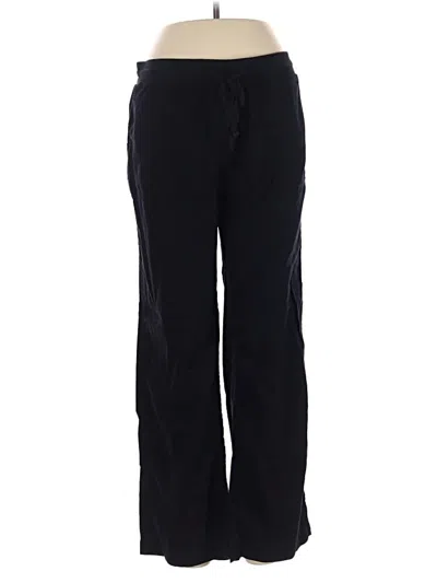 Pre-owned Caslon Linen Pants In Black