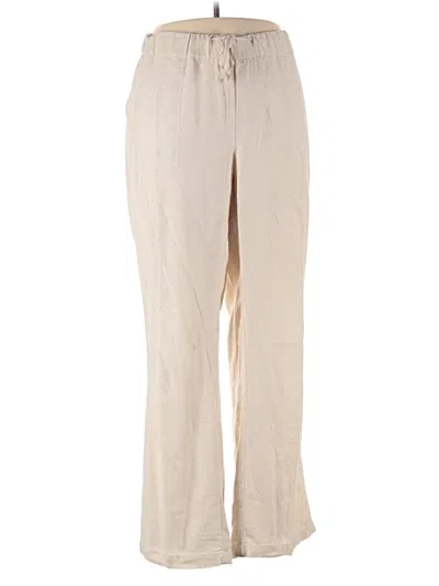 Pre-owned Caslon Linen Pants In Brown