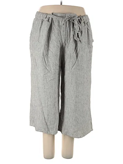 Pre-owned Caslon Linen Pants In Gray