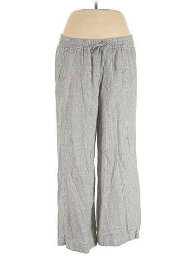 Pre-owned Caslon Linen Pants In Gray
