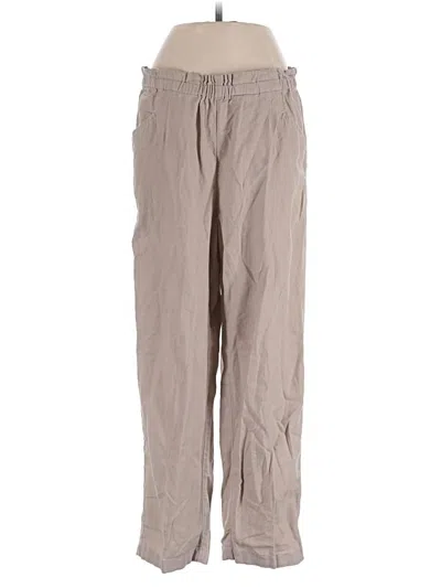 Pre-owned Caslon Linen Pants In Gray