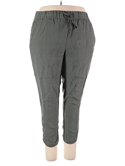 Pre-owned Caslon Linen Pants In Gray