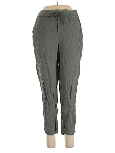 Pre-owned Caslon Linen Pants In Green