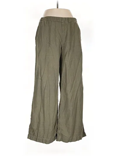 Pre-owned Caslon Linen Pants In Green