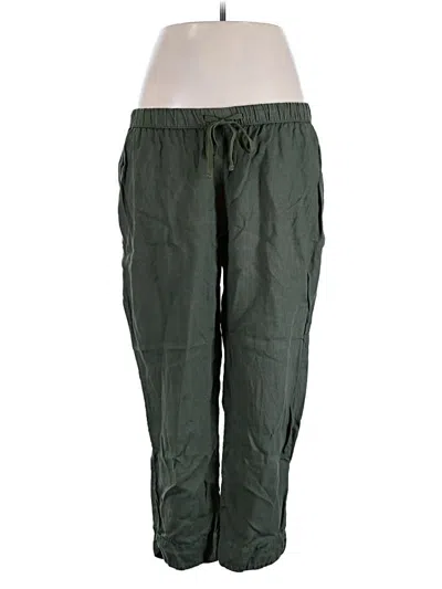 Pre-owned Caslon Linen Pants In Green