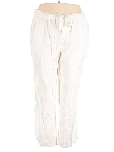 Pre-owned Caslon Linen Pants In Ivory