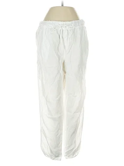 Pre-owned Caslon Linen Pants In White