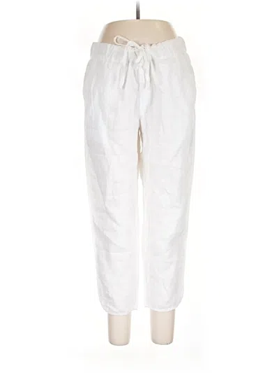Pre-owned Caslon Linen Pants In White