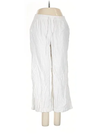 Pre-owned Caslon Linen Pants In White