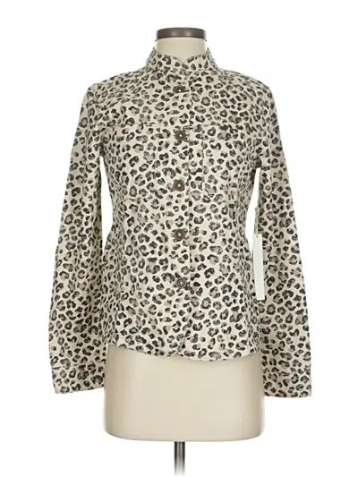 Pre-owned Caslon Long Sleeve Blouse In Ivory