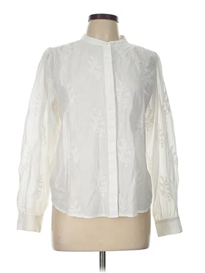 Pre-owned Caslon Long Sleeve Blouse In Ivory