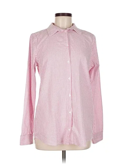 Pre-owned Caslon Long Sleeve Blouse In Pink
