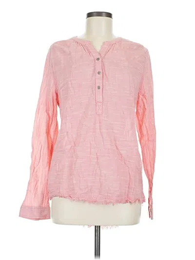 Pre-owned Caslon Long Sleeve Blouse In Pink