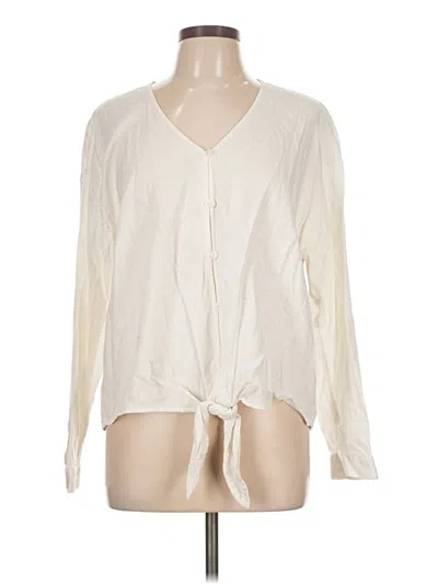 Caslon Long Sleeve Blouse In White