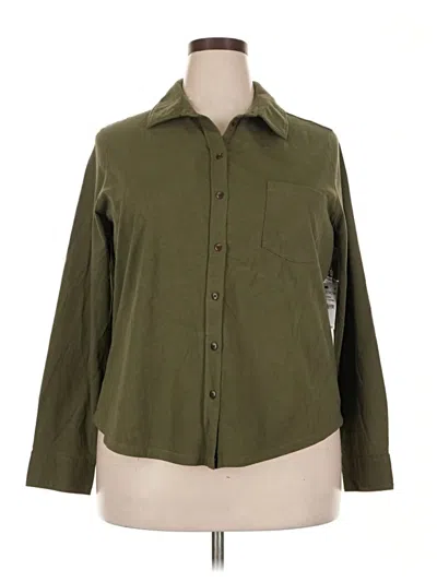 Caslon Long Sleeve Button Down Shirt In Green