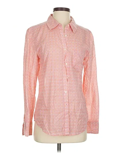 Pre-owned Caslon Long Sleeve Button Down Shirt In Orange