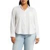 CASLON CASLON® LONG SLEEVE LINEN BLEND BUTTON-UP SHIRT