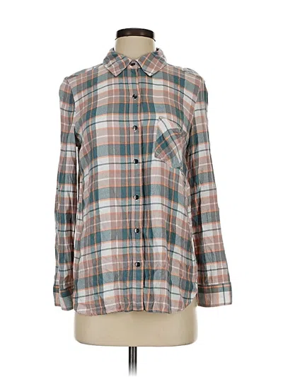 Pre-owned Caslon Long Sleeve Polo Shirt In Blue