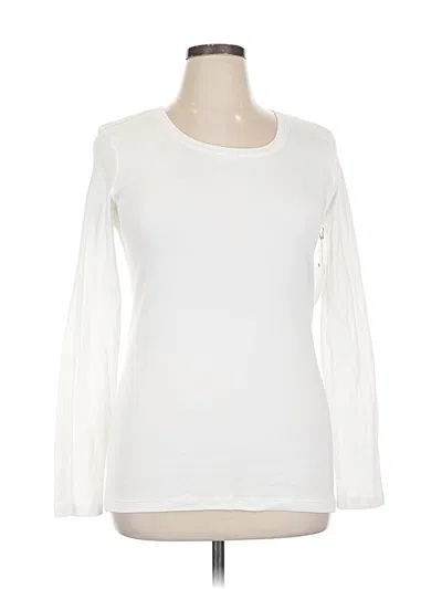 Pre-owned Caslon Long Sleeve T-shirt In White