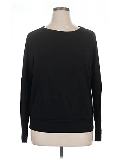 Pre-owned Caslon Long Sleeve Top Black Boatneck Tops