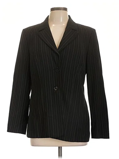 Pre-owned Caslon Long Sleeve Top Black Open Neckline Tops