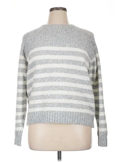 Pre-owned Caslon Long Sleeve Top Gray Turtleneck Tops